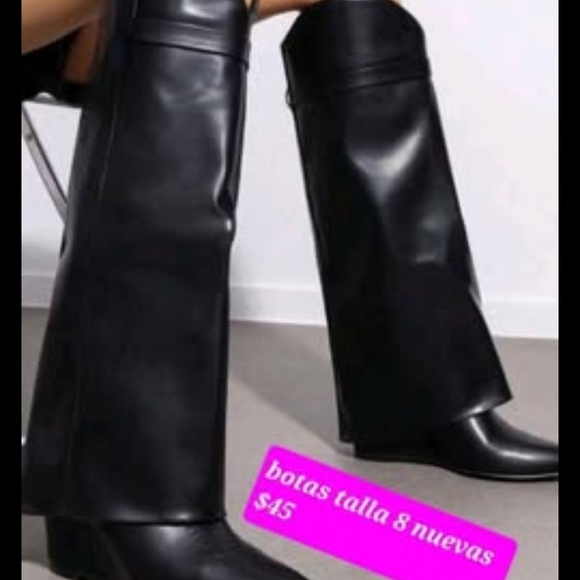 Elegant Black Knee-High Women's Boots - Picture 1 of 1